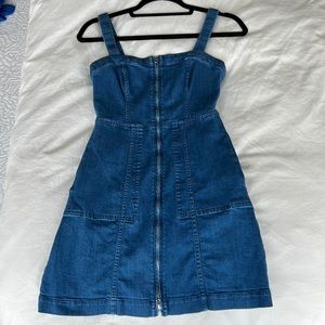Club Mónaco Fitted Denim Mini Dress